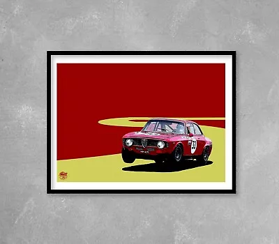 Alfa Romeo Giulia Sprint GTA Print - Classic Car Wall Art Poster Artwork Gift • £19