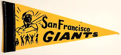 LATE1950s SAN FRANCISCO GIANTS SMALL RARE VINTAGE FELT MLB PENNANT  • $30
