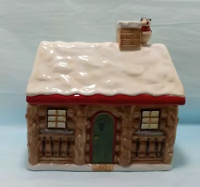 Winter Cabin Cookie Jar By Debbie Mumm • $29