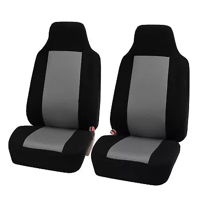 Highback Front Bucket Seat Covers For Car SUV Auto Van 2 Tone Gray • $21.54