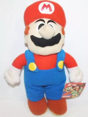 Vintage NWT - 2002 Nintendo Mario Plush Toy Figure 12” Kellytoy (Black Eyes) • $129.99