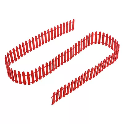 1Pc 100cm Mini Fence Wood Picket Fence For Miniature Garden (Red) • £8.29