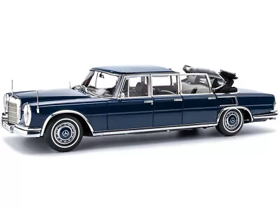 1965-81 Mercedes 600 Pullman W100 Landaulet Convertible Blue 1/18 Model Cmc 205 • $1049.40