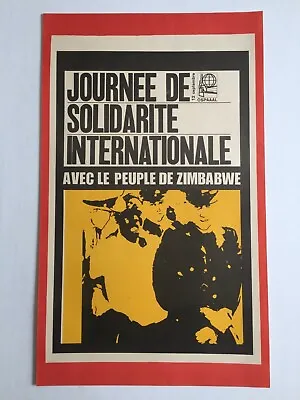 $275 • Buy 1967 Political POSTER OSPAAAL Solidarity With Zimbabwe.Original Art.Authentic