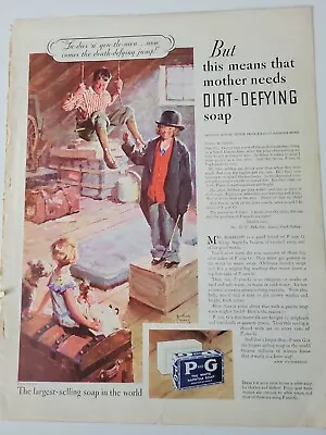 1931 P And G Soap Boy Girl Dog Plays In Attic William Meade Prince Art Ad • $9.99