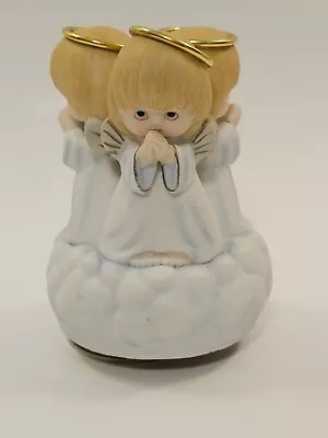 Hallmark Music Box 3 Angels On A Cloud Plays  Joy To The World  5 Inches Tall • $13.99