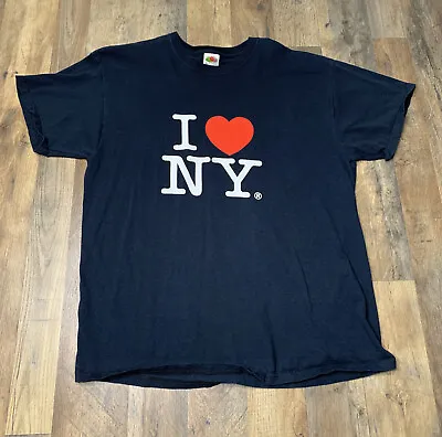 I Heart NY Black New York Mens T-Shirt Sz XL Flaws • $13.99