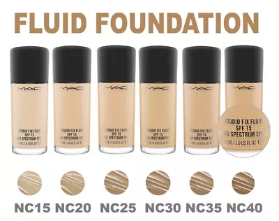 £18 • Buy MAC Studio Fix Fluid Foundation SPF15 30ml Various Shades Available