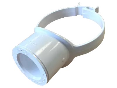 White Pipe 110mm - 40mm 43mm Boss Clip Strap Boss 1 1/2  Glued Solvent Adaptor • £9.99