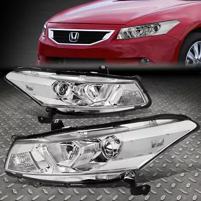For 08-12 Honda Accord Coupe Chrome/clear Corner Projector Headlight Head Lamps • $153.88