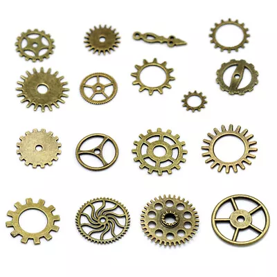  17pcs Assorted Vintage Style Alloy Steampunk Gears Charms Pendant Clock Watch • $8.55