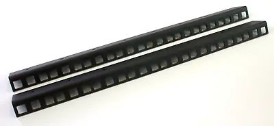 2 X 8u 19  Inch Steel Rack Strips Matt Black Finish *2mm Thickness* Studio Audio • £12.50