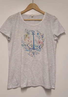 £3.50 • Buy Esprit Flowers & Anchor T-Shirt Size L