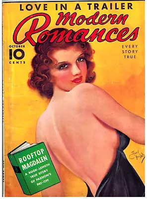 Modern Romances  OCT  1937 HIGH GRADE  Cover By Earl Christy Model Unattributed • $40