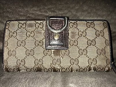 Gucci Chains Monogram Brown Long Wallet • $27.99