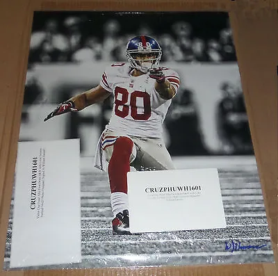 VICTOR CRUZ 16x20 GIANTS PHOTO W/ WILLIAM HAUSER SIGNED COLOR ACCENT PHOTOGRAPHY • $59.99