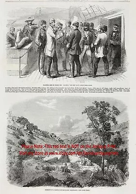 Mormon Trail Crossing Rocky Mountains 1850s Antique Engraving Print & Article • $69.95