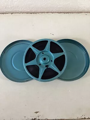 Vintage Blue Compco Metal 5” 8mm Film Reel 200ft W/ Can & Used Film • $19.98