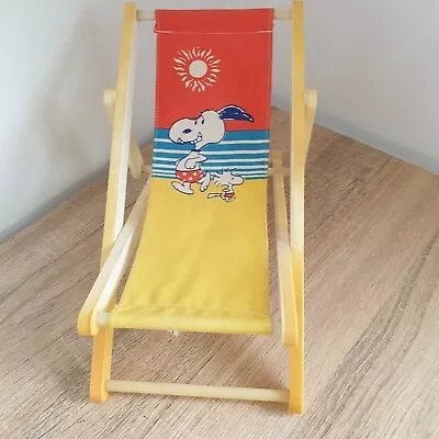 VINTAGE SNOOPY 70S Snoopy Doll Deckchair/Lounge Chair/Peanuts Chair/Deckchair • $55