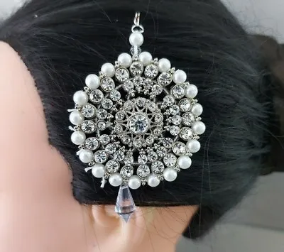 £14.99 • Buy Jhomer Forehead Jewellery Matha Tikka Indian Bollywood Fashion Bridal Jewellery 