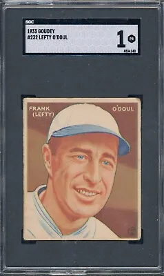 1933 Goudey #232 Lefty O'Doul Brooklyn Dodgers SGC 1 • $83.99