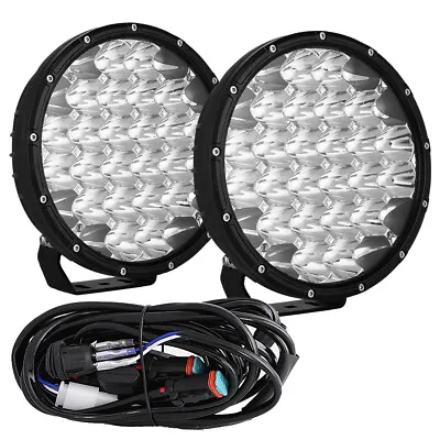 NEW Slim 9 Inch LED Driving Lights Spot Beam BLACK Round Offroad 4WD SUV 12V 24V • $108.88