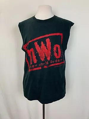 Vintage 90s NWO T-Shirt Professional Wrestling WWF WCW Black Tank Top 1998 • $35