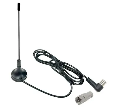 Mini Portable Indoor/Outdoor Antenna With 5 DB Gain + Right Angle Connector • $10.50