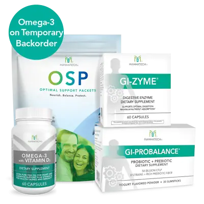 Mannatech Dr. Nugent's Favorites Bundle OSP Omega-3 Gi-Probalance Zyme 4pcs NEW • $349.95