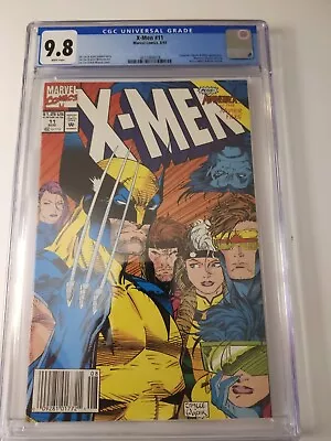 Marvel Comics X-men #11 1992 Cgc 9.8 Wp Rare  Newsstand Edition  Jim Lee Cover • $269.95