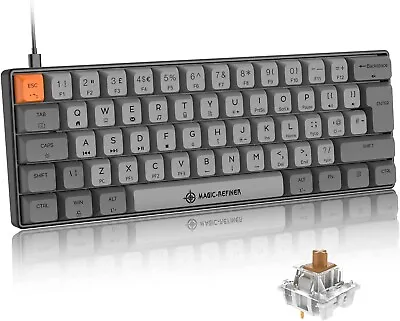 $19.99 • Buy UK Layout 60% TKL Gaming Keyboard Mechanical Compact Wired Type C Dye-Sub RGB