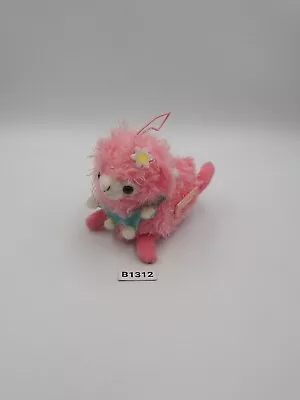 Alpaca Alpacasso B1312 Amuse Pink Strap Mascot 3  Plush Toy Doll Japan • $9.09