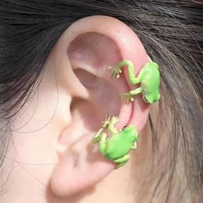 Fashion Funny Creative Frog Earrings Stud For Women Cute Animal Ear Studs Party • $1.57