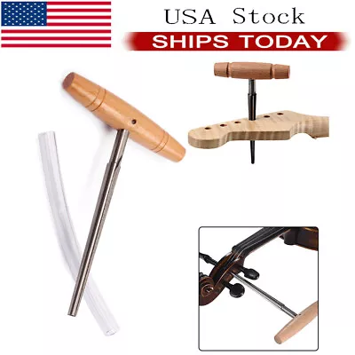 Guitar Bridge Pin Hole Hand Held Reamer T Handle Tapered Fluted Reaming Tool USA • $18.66