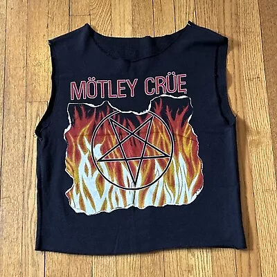 VTG Motley Crue Shout At The Devil Tour Muscle T-Shirt Tank Cutoff Small  80s • $89.95