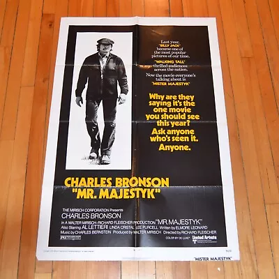 Mr. Majestyk Original One Sheet Movie Poster 1974- Charles Bronson 27x41  1SH • $74.99