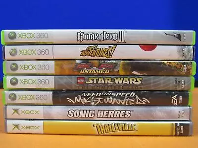 Lot Of 7 Xbox 360 Games Lego Star Wars Need For Speed Sonic Heroes Thrillville • $59.99