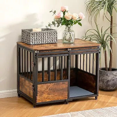 32 Inch Dog Crate Furniture With Cushion For Large Medium Dogs • $172.49