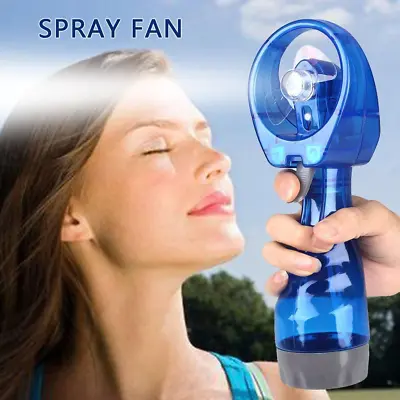 Convenient Hand-Operated Humidification Mini Spray Fan Water Fan Spray Portable  • $10.29