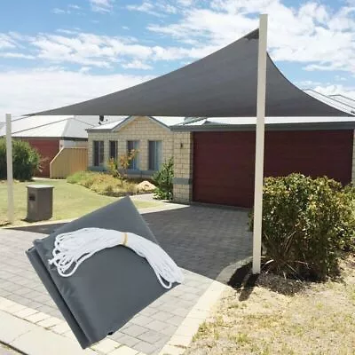 Outdoor Shade Sail Patio Suncreen Awning Garden Sun Canopy 98% UV Block Triangle • £6.59