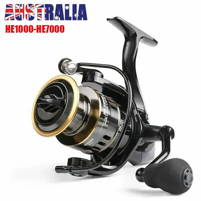 $22.30 • Buy NEW Fishing Reel HE1000-7000 Max Drag 10kg High Speed Metal Spool Spinning Reel