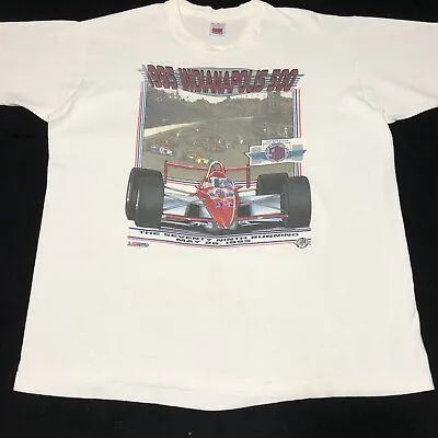 Vintage 1995 Indy 500 T-shirt Indianapolis Racing Made USA Single Stitch XXL AOP • $34.95