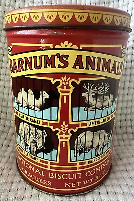 Vintage 1979 Nabisco Barnum's Animal Crackers Metal Tin 8oz Replica 1914 • $9.99