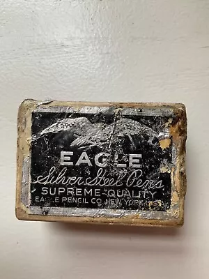 Vtg. Eagle Silver Steel Pen Nibs In Original Box 39 Nibs • $15