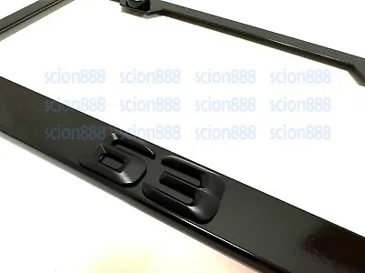 1pc 3D Black Trim  63  Emblem Badge BLACK Stainless Metal License Plate Frame • $24.88