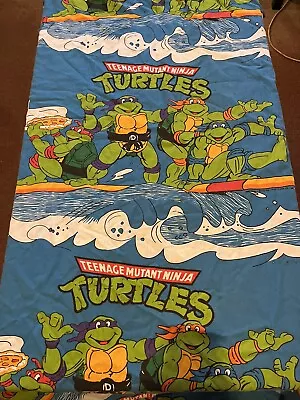 Vintage 1990s Teenage Mutant Ninja Turtles Quilt Cover With 2 Pillowcases Rare • $10