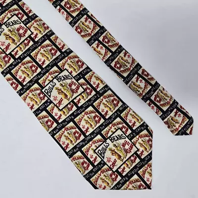 Museum Artifacts Bulls Bears Wall Street Game Stock Market Silk Tie 3.75  X 58  • $15