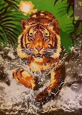 $52.60 • Buy  Tiger  Printed Needlepoint Tapestry  Canvas Collection D'arts 12983