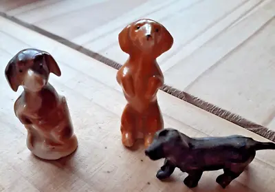 Set Of Three Dog Figures/ornaments 1.5/2  Tall Foreign Made . • £3