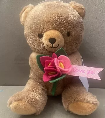 Hallmark Mother’s Day Plush Teddy Bear 2024 Holding Floral Bouquet ~ Love Ya! • $10.99